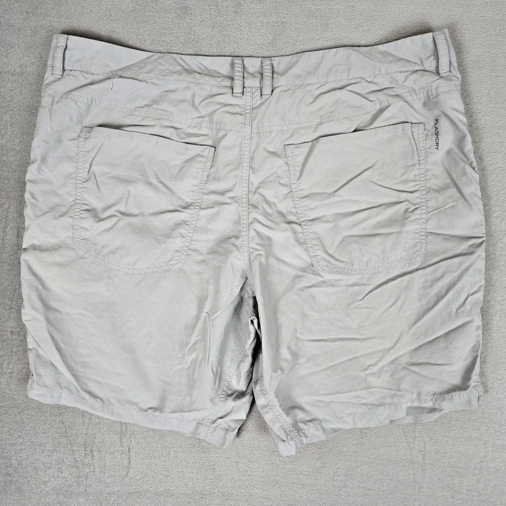 The North Face Shorts Mens 40 Flashdry Hiking Outdoor Ripstop Pockets Gray EUC